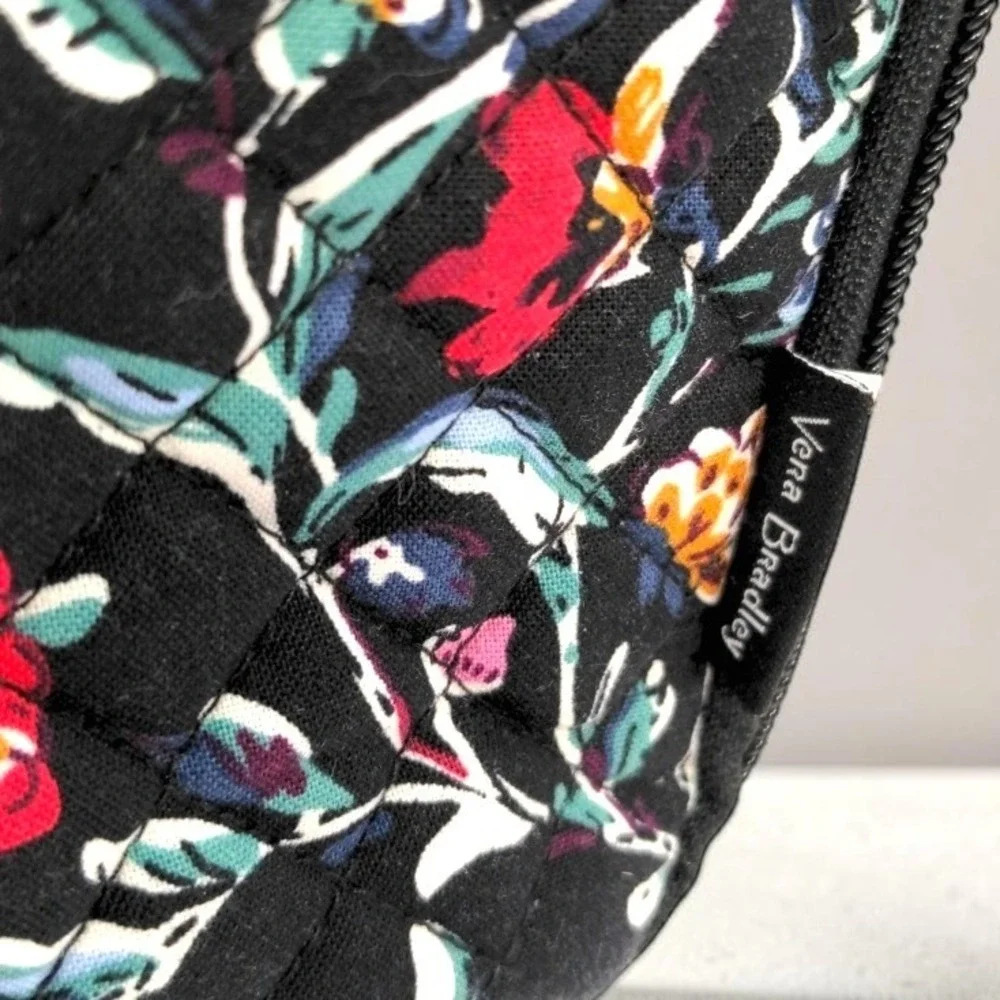 Vera Bradley Ultimate Travel Case Cosmetic Organizer Bag Perennials Noir Floral
